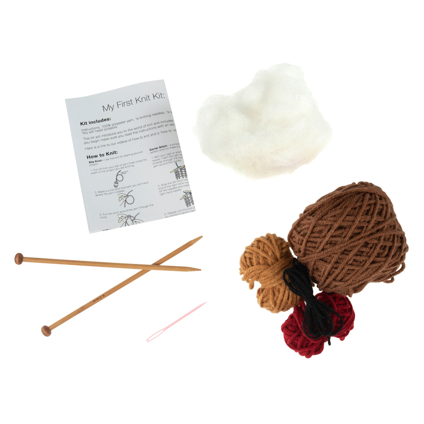 Beginner Knitting Kit Reindeer