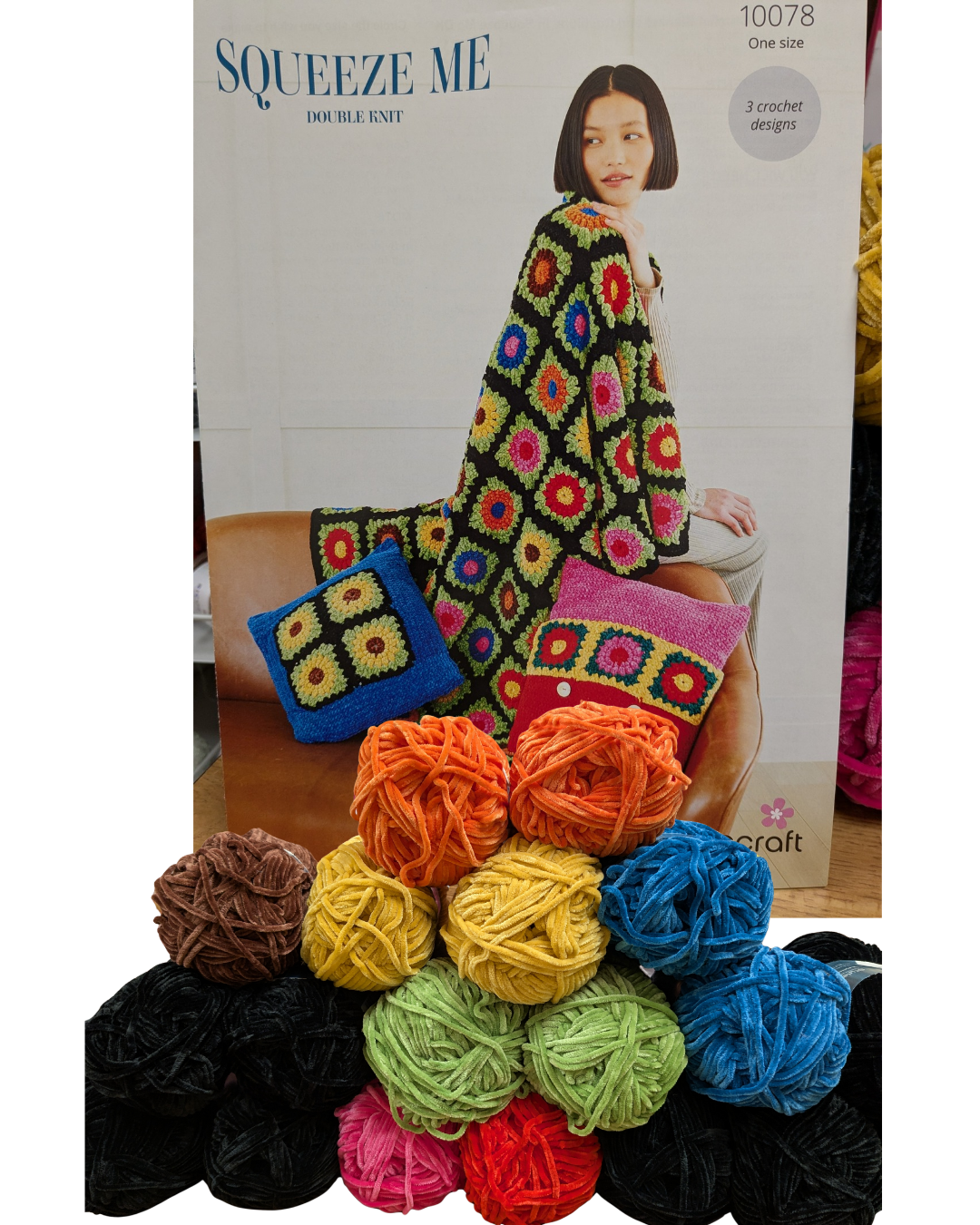 Crochet Kit Crochet Blanket in Stylecraft Chenille Yarn