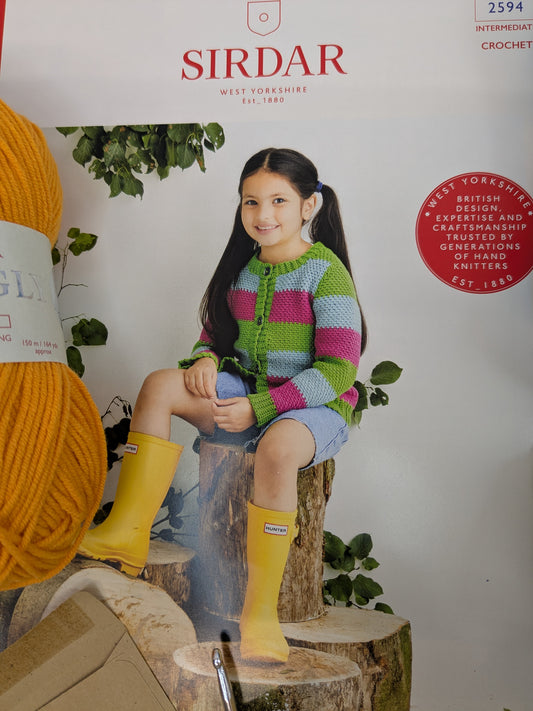 Replay Crochet Cardigan 3 to 7 years old.