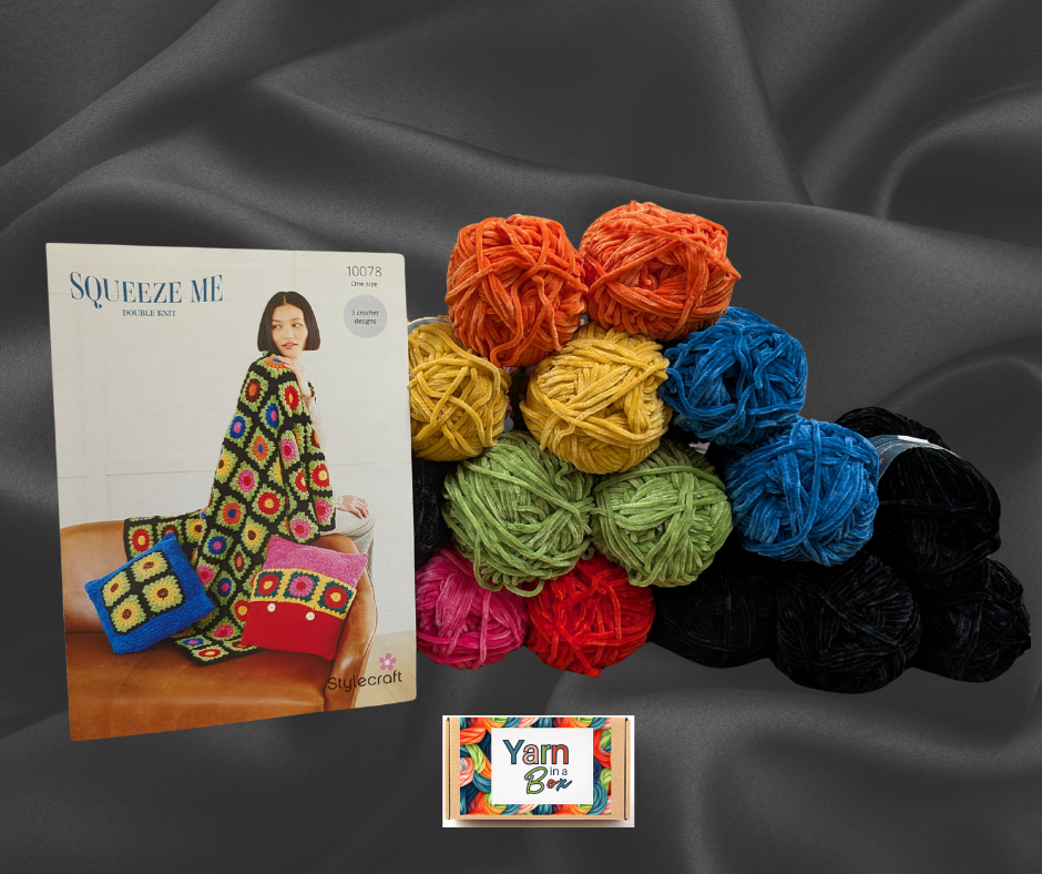 Crochet Kit Crochet Blanket in Stylecraft Chenille Yarn