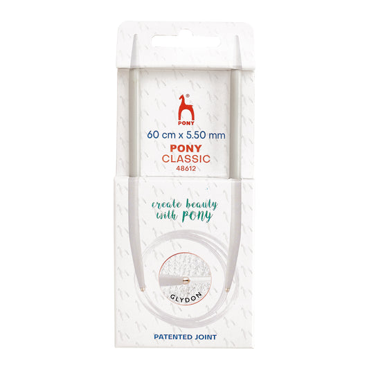 Knitting Pins: Circular: Fixed: Classic: 60cm 5.50mm