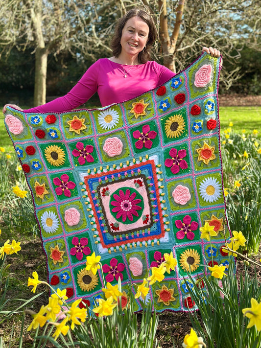 Say It With Flowers Crochet Along 2026 Using King Cole Cottonsoft DK