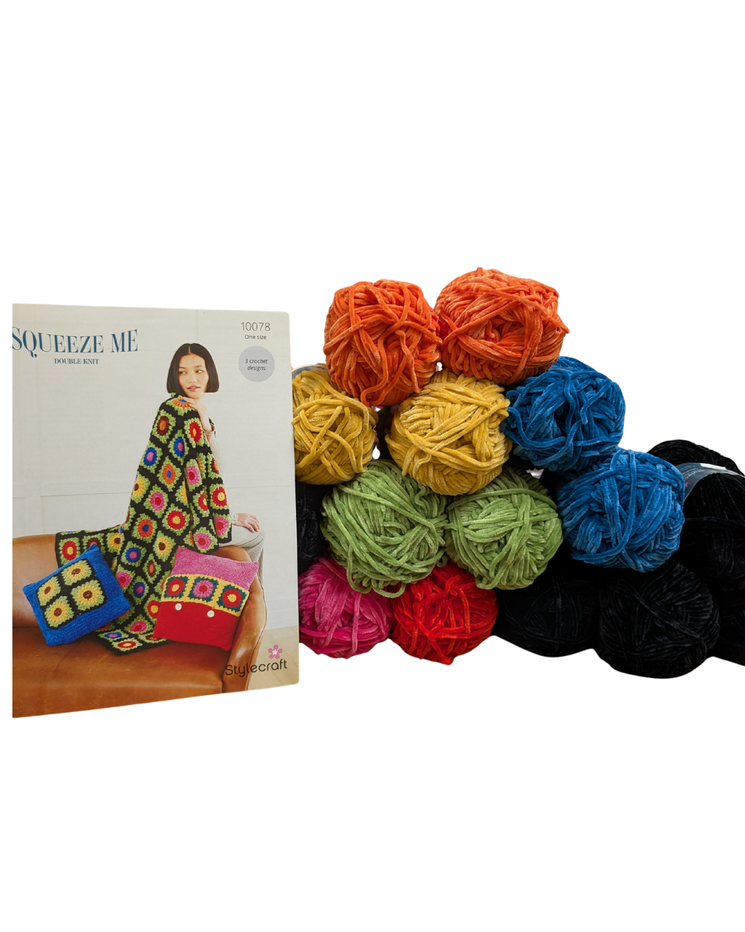 Crochet Kit Crochet Blanket in Stylecraft Chenille Yarn